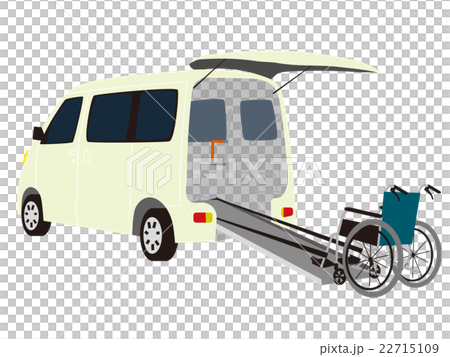 介護タクシーと車椅子 22715109