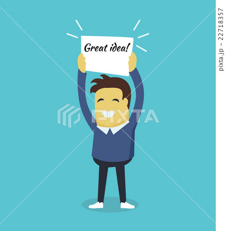 Man with a Banner Great Idea 22718357