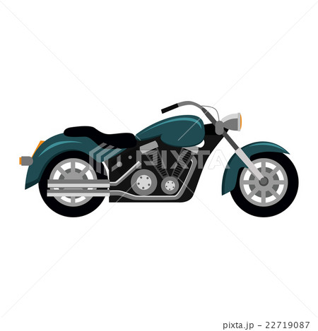 Cool Motorcycle Isolated on White Background 22719087