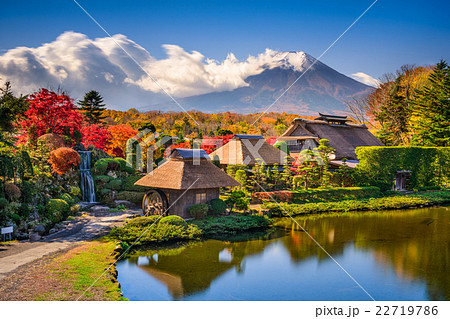 Mt. Fuji and Traditional Village Mt. Fuji and Traditional Village 22719786
