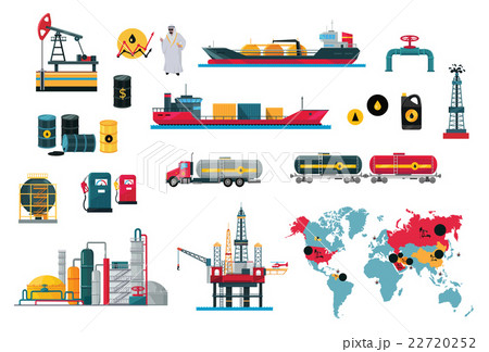 Set of Icons Concept Oil Design 22720252