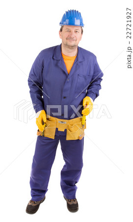 Worker in protective helmet. Worker in protective helmet. 22721927
