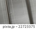 slanted view on grey horizontal jalousie in window 22723375