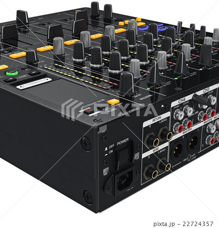 Rear table panel contacts dj mixers, zoomed view 22724357
