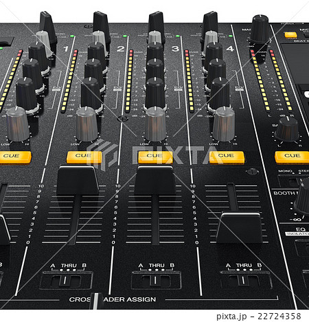 Control panel dj mixer equipment, close view  22724358