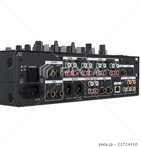 Rear panel chrome-plated contacts, close view  22724410