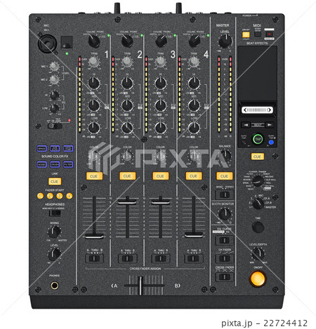 Digital dj mixer, top view 22724412