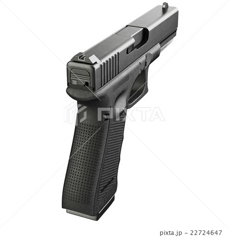 Gun metallic police, military, back viewのイラスト素材 [22724647] - PIXTA