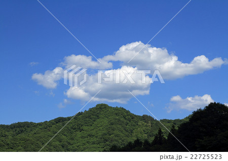 新緑の山と大空 新緑の山と大空 22725523