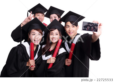 Selfie of happy graduates student 22725533