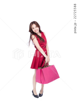 happy shopping young woman 22725588