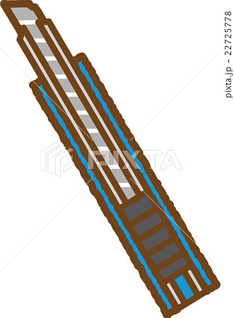 カッター 青 のイラスト素材