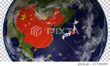 3DCG Earth China and Japan Up 22726689