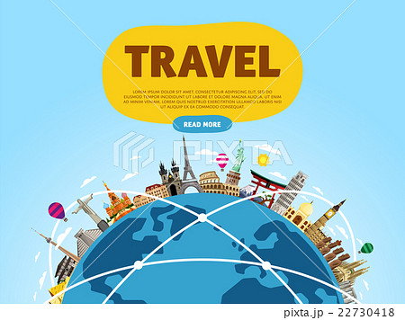 Travel the world. Monument concept. Road trip. Travel the world. Monument concept. Road trip. 22730418