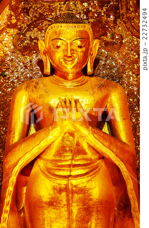 Buddha statue in Ananda temple Buddha statue in Ananda temple 22732494