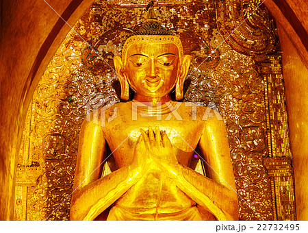 Buddha statue in Ananda temple Buddha statue in Ananda temple 22732495