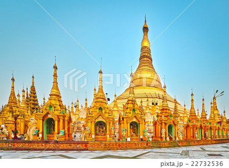 Shwedagon pagoda in Yangon. Myanmar. Panorama Shwedagon pagoda in Yangon. Myanmar. Panorama 22732536