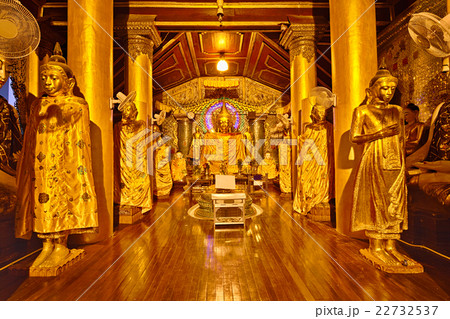 Buddha Footprint hall at Shwedagon complex Buddha Footprint hall at Shwedagon complex 22732537
