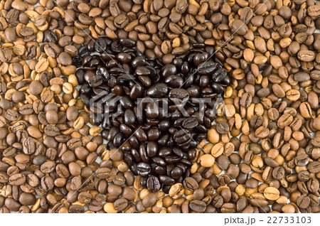 Bunch of Roasted coffee beans forming background Bunch of Roasted coffee beans forming background 22733103