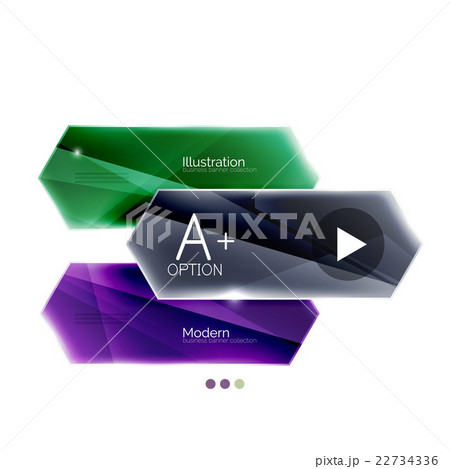 Colorful glossy stripes arrows. Business 22734336