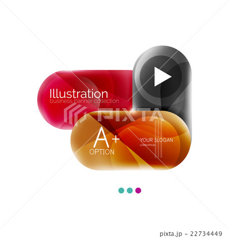 Round business options infographics. Glossy 22734449