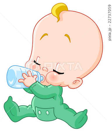 Baby With Bottleのイラスト素材