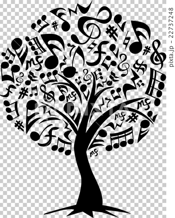 Musical Note Tree Stock Illustration