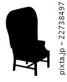 Silhouette of classic carved chair 22738497