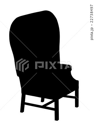 Silhouette of classic carved chair 22738497
