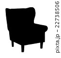 Silhouette of classic carved chair 22738506