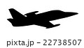Silhouette of fighter plane isloated 22738507