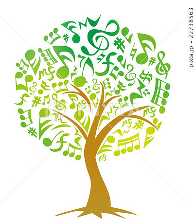 Musical Note Tree Stock Illustration