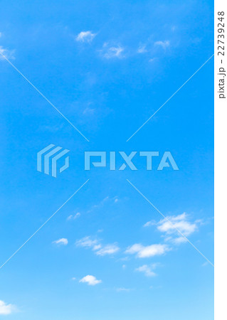 爽やか初夏の空　コピースペース　文字スペース　積雲　背景用素材 22739248