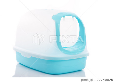 Cat litter box on white background isolated Cat litter box on white background isolated 22740026