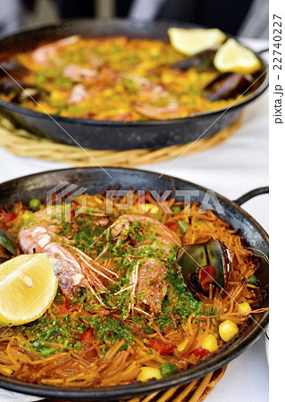 spanish typical fideua and paella spanish typical fideua and paella 22740227