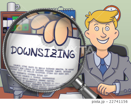 Downsizing through Lens. Doodle Concept. Downsizing through Lens. Doodle Concept. 22741156