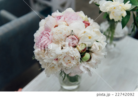 flowers of colored peonies 22742092