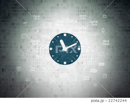 Time concept: Clock on Digital Data Paper 22742244
