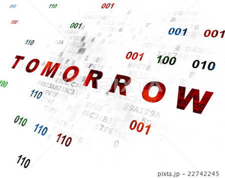 Timeline concept: Tomorrow on Digital background 22742245
