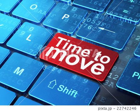 Time concept: Time to Move on computer keyboard 22742246