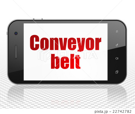 Industry concept: Smartphone with Conveyor Belt on 22742782