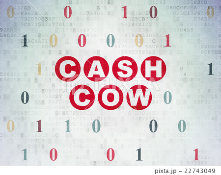 Finance concept: Cash Cow on Digital Data Paper Finance concept: Cash Cow on Digital Data Paper 22743049