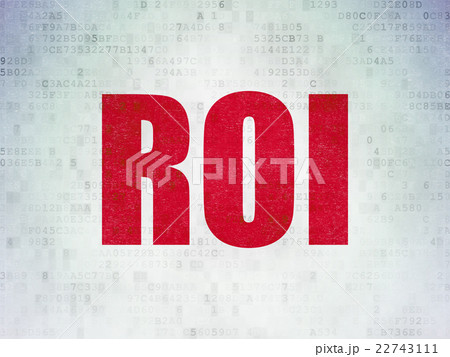 Business concept: ROI on Digital Data Paper Business concept: ROI on Digital Data Paper 22743111