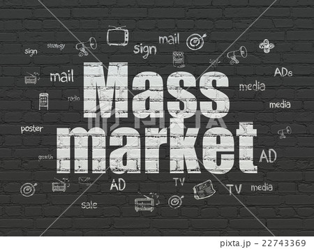 Advertising concept: Mass Market on wall Advertising concept: Mass Market on wall 22743369