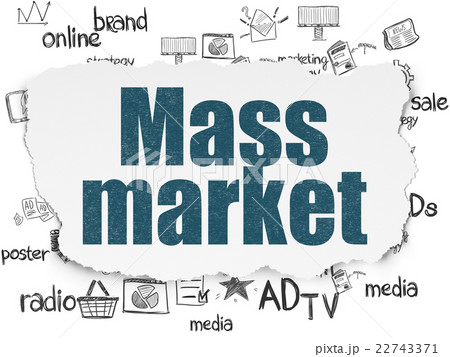 Marketing concept: Mass Market on Torn Paper Marketing concept: Mass Market on Torn Paper 22743371