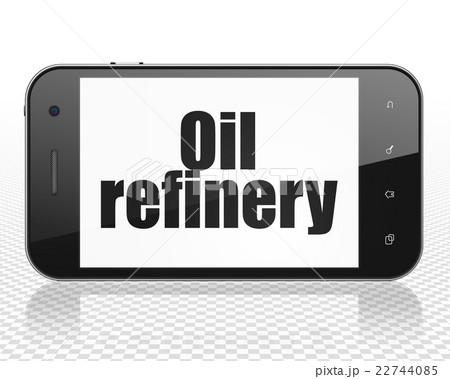 Manufacuring concept: Smartphone with Oil Refinery Manufacuring concept: Smartphone with Oil Refinery 22744085