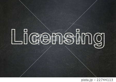 Law concept: Licensing on chalkboard background Law concept: Licensing on chalkboard background 22744113