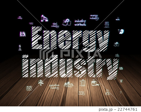 Manufacuring concept: Energy Industry in grunge 22744761