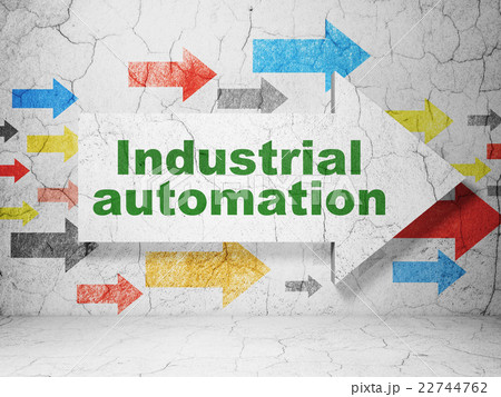 Industry concept: arrow with Industrial Automation 22744762