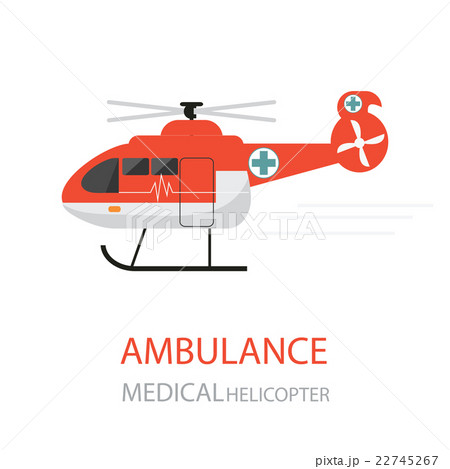 Ambulance Helicopter Emergency Medical Service のイラスト素材